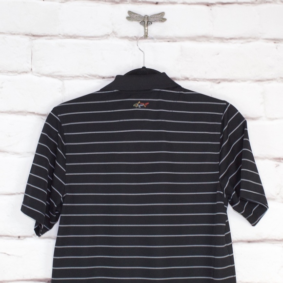 Greg Norman Tasso Elba Black White Play Dry Polo M - Picture 7 of 8
